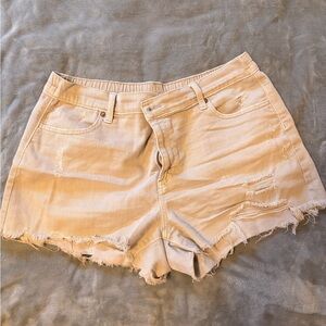 Aerie Women's Gray Distressed Denim Shorts